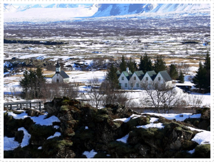 Thingvellir Hotel and church