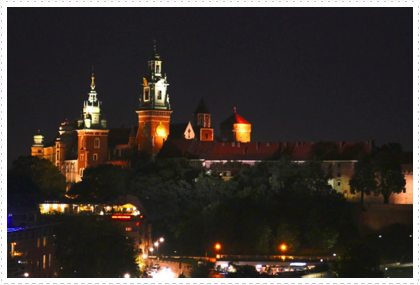 Wawel Castle at night