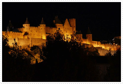 Carcassonne at night